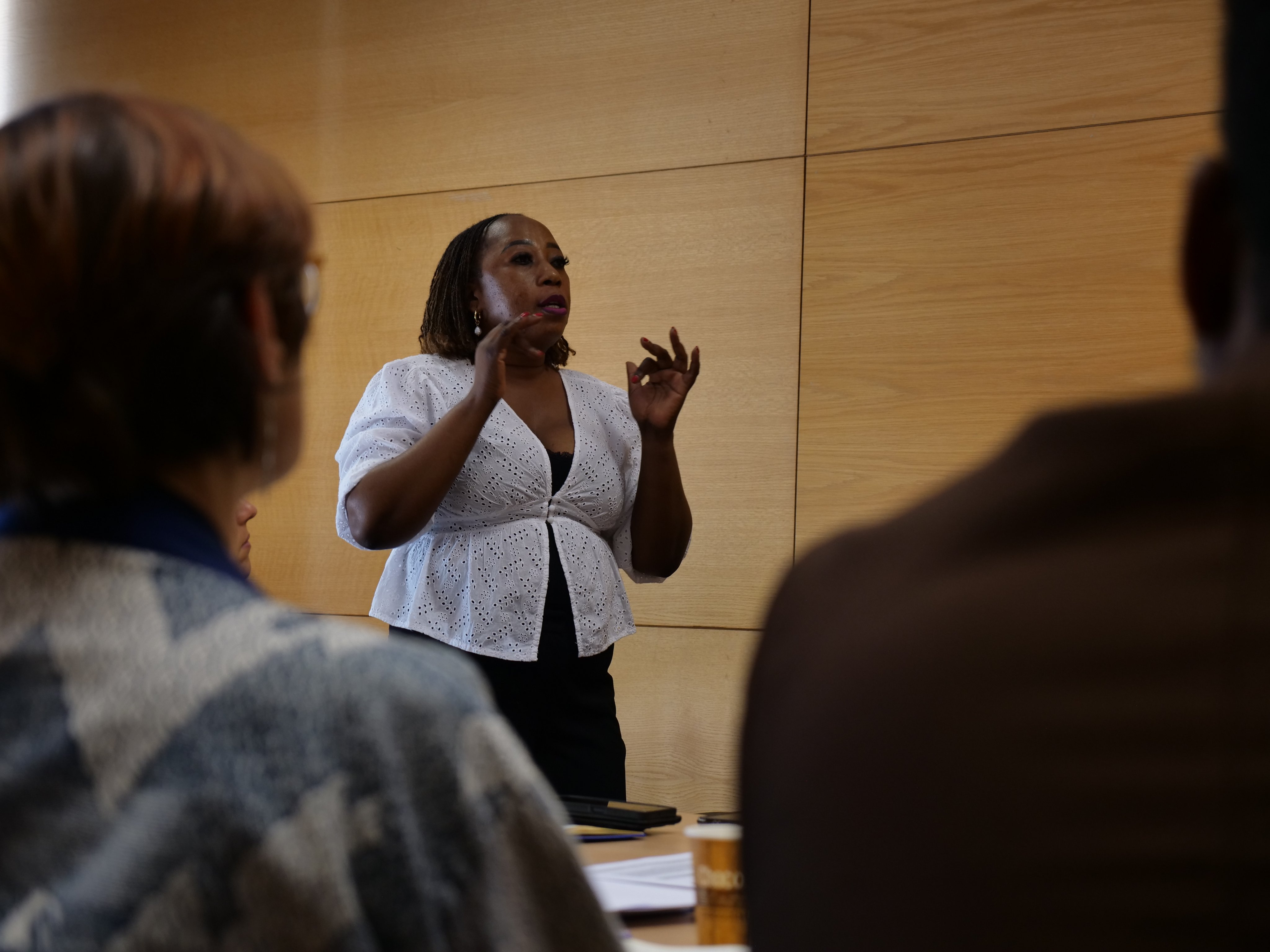 woman speaking